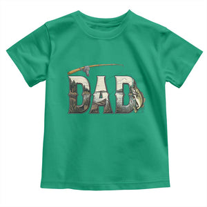 Fishing Dad Toddler T Shirt Funny Angler Fathers Day Gift TS12 Irish Green Print Your Wear