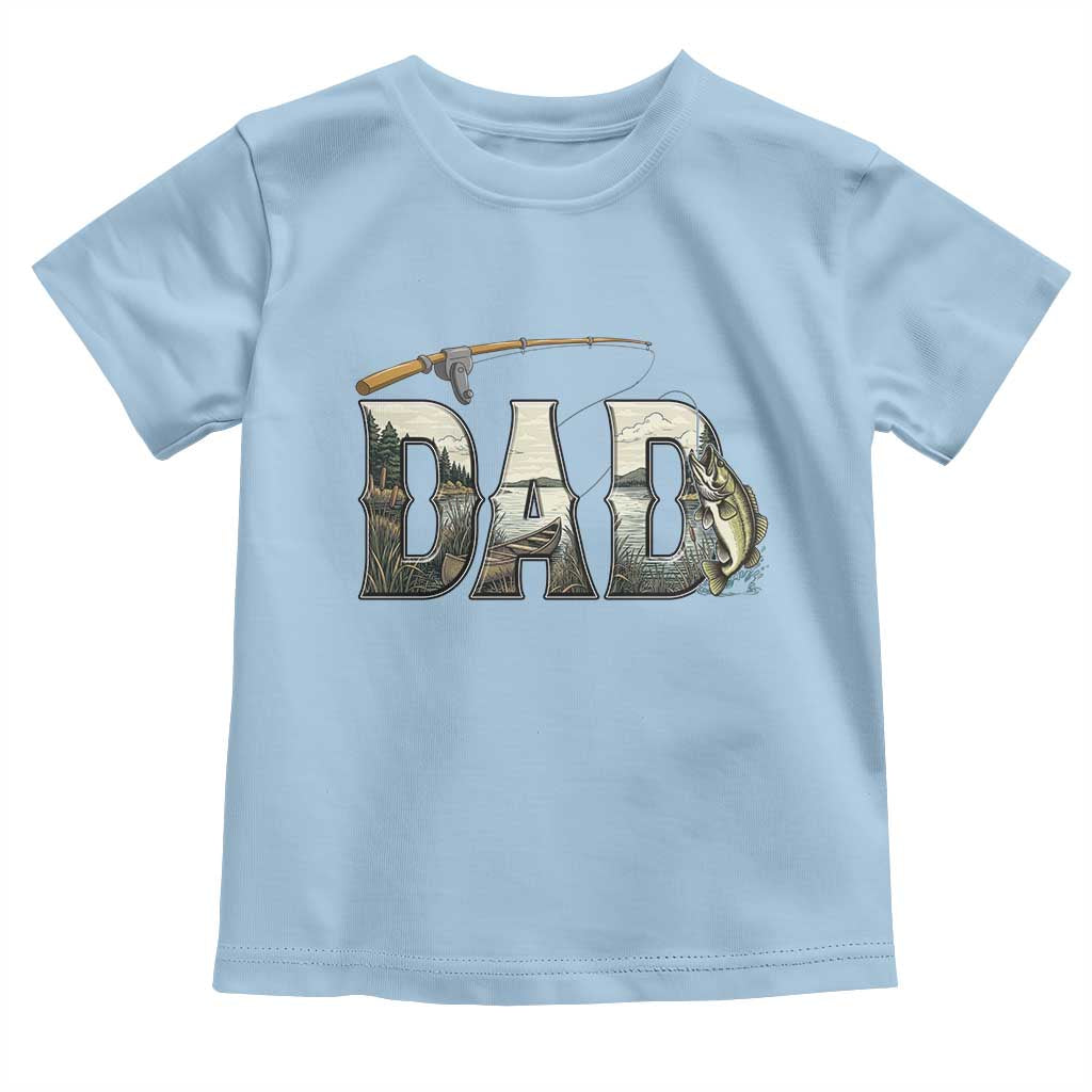 Fishing Dad Toddler T Shirt Funny Angler Fathers Day Gift TS12 Light Blue Print Your Wear