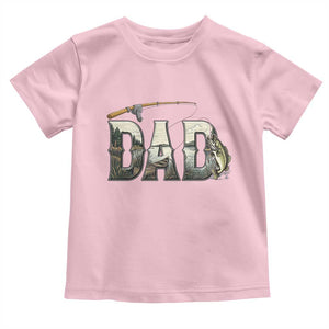 Fishing Dad Toddler T Shirt Funny Angler Fathers Day Gift TS12 Light Pink Print Your Wear