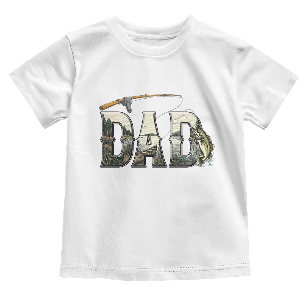 Fishing Dad Toddler T Shirt Funny Angler Fathers Day Gift TS12 White Print Your Wear