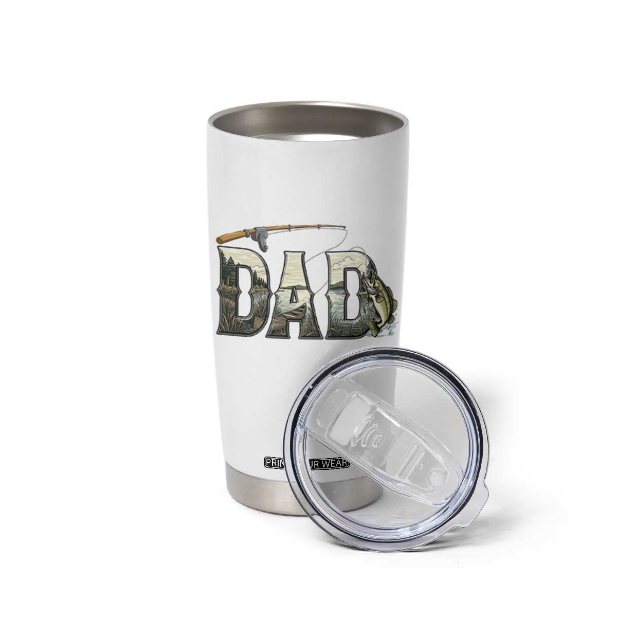 Fishing Dad Tumbler Cup Funny Angler Fathers Day Gift TS12 Print Your Wear
