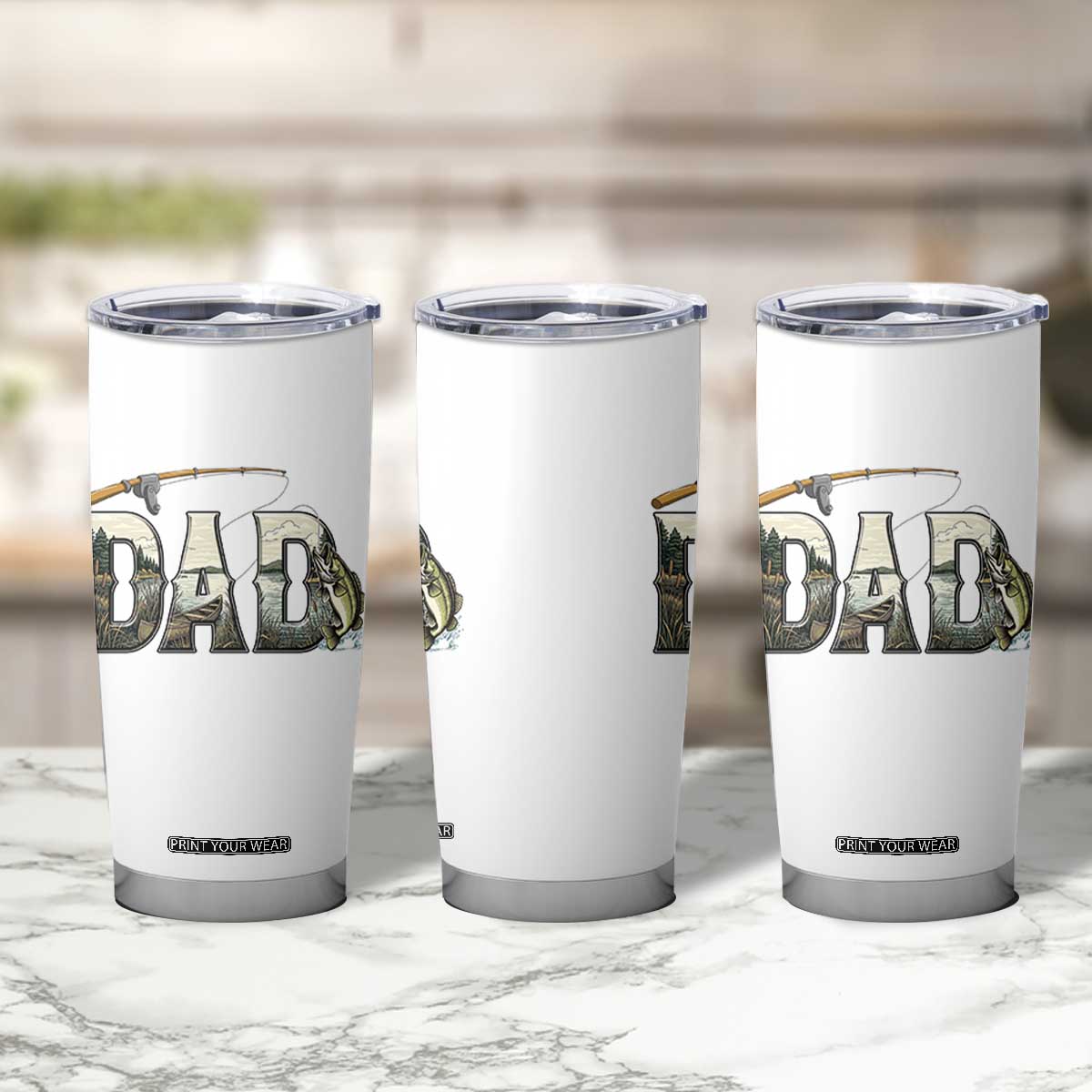 Fishing Dad Tumbler Cup Funny Angler Fathers Day Gift TS12 Print Your Wear
