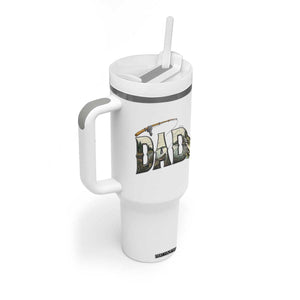 Fishing Dad Tumbler With Handle Funny Angler Fathers Day Gift TS12 Print Your Wear