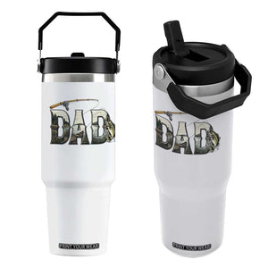 Fishing Dad Flip Straw Tumbler Funny Angler Fathers Day Gift TS12 One Size: 30 oz White Print Your Wear