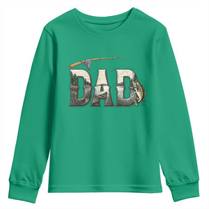 Fishing Dad Youth Sweatshirt Funny Angler Fathers Day Gift TS12 Irish Green Print Your Wear