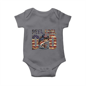 Patriotic Reel Cool Dad Baby Onesie American Flag Fishing Fathers Day Gift TS12 Charcoal Print Your Wear