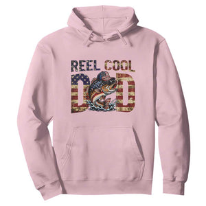Patriotic Reel Cool Dad Hoodie American Flag Fishing Fathers Day Gift TS12 Light Pink Print Your Wear