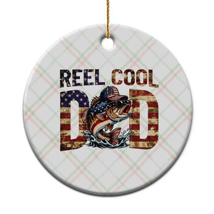 Patriotic Reel Cool Dad Ceramic Ornament American Flag Fishing Fathers Day Gift TS12 1pc Christmas Plaid Print Your Wear