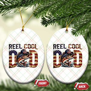 Patriotic Reel Cool Dad Ceramic Ornament American Flag Fishing Fathers Day Gift TS12 Print Your Wear