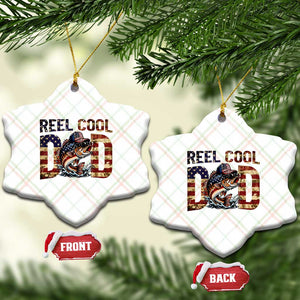 Patriotic Reel Cool Dad Ceramic Ornament American Flag Fishing Fathers Day Gift TS12 Print Your Wear