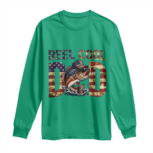 Patriotic Reel Cool Dad Long Sleeve Shirt American Flag Fishing Fathers Day Gift TS12 Irish Green Print Your Wear