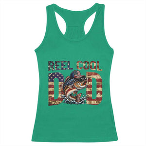 Patriotic Reel Cool Dad Racerback Tank Top American Flag Fishing Fathers Day Gift TS12 Irish Green Print Your Wear