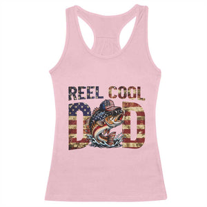 Patriotic Reel Cool Dad Racerback Tank Top American Flag Fishing Fathers Day Gift TS12 Light Pink Print Your Wear
