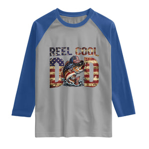 Patriotic Reel Cool Dad Raglan Shirt American Flag Fishing Fathers Day Gift TS12 Sport Gray Royal Print Your Wear
