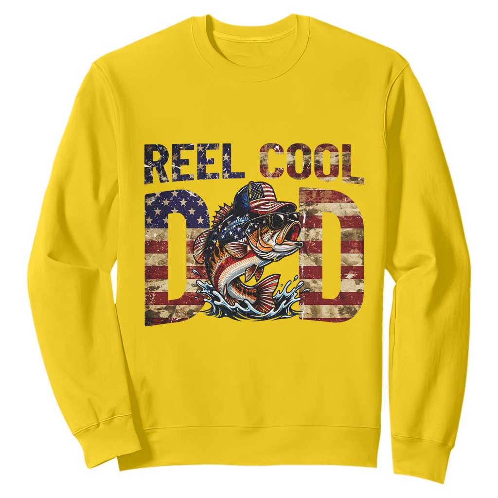 Patriotic Reel Cool Dad Sweatshirt American Flag Fishing Fathers Day Gift TS12 Daisy Print Your Wear