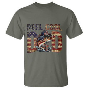 Patriotic Reel Cool Dad T Shirt American Flag Fishing Fathers Day Gift TS12 Military Green Print Your Wear