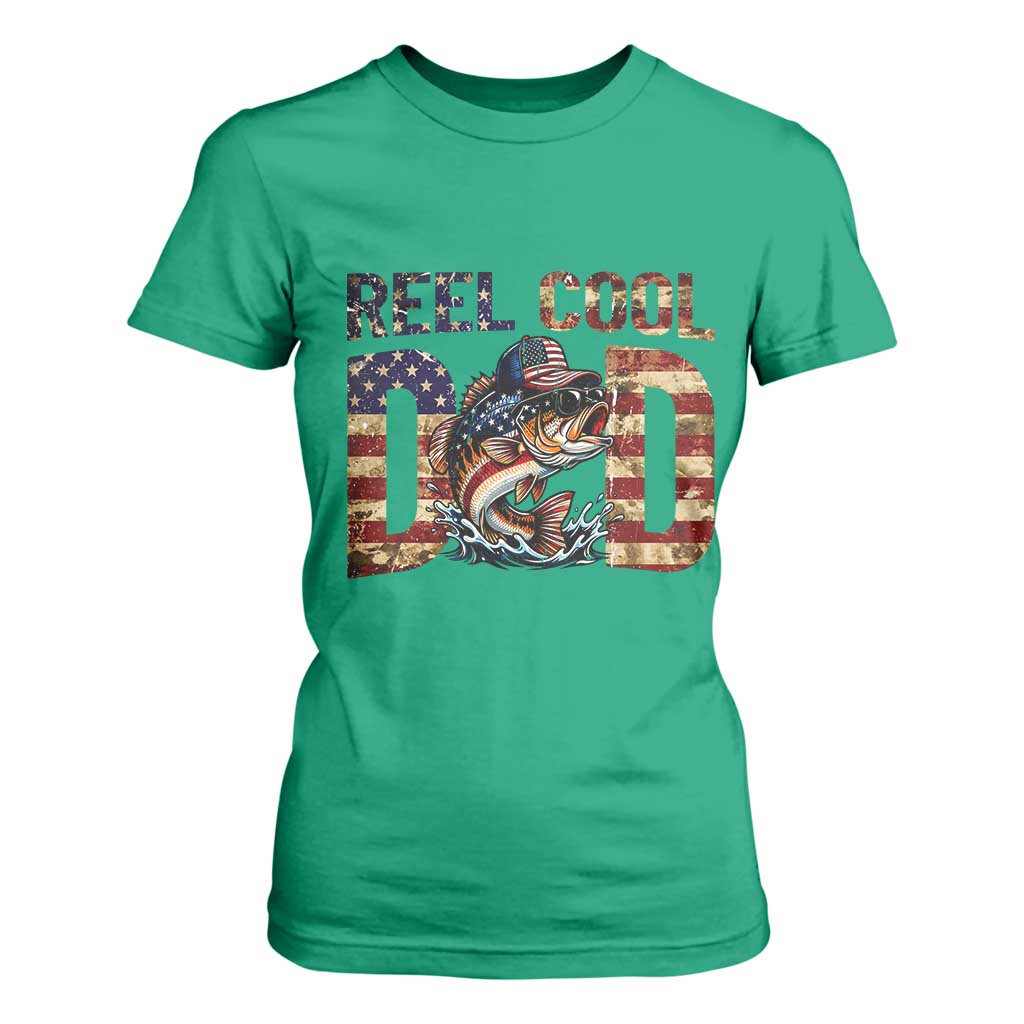 Patriotic Reel Cool Dad T Shirt For Women American Flag Fishing Fathers Day Gift TS12 Irish Green Print Your Wear