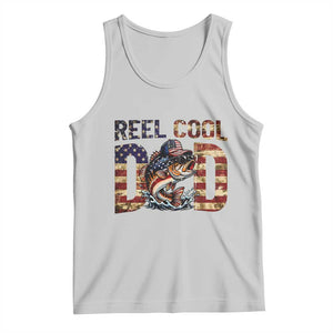 Patriotic Reel Cool Dad Tank Top American Flag Fishing Fathers Day Gift TS12 Ash Print Your Wear