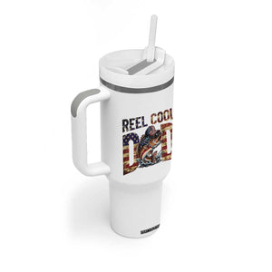 Patriotic Reel Cool Dad Tumbler With Handle American Flag Fishing Fathers Day Gift TS12 Print Your Wear