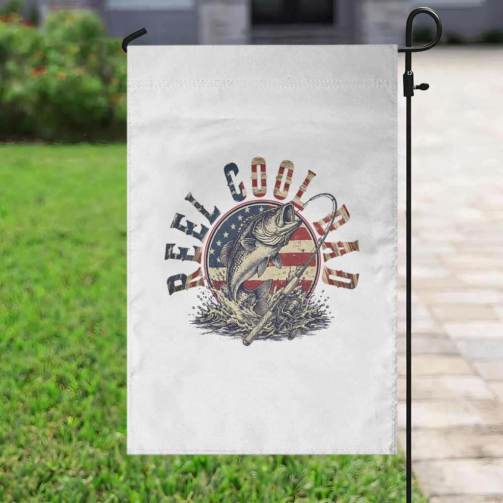 Reel Cool Dad Graphic Garden Flag 4th Of July Fishing Patriotic Dad TS12 Print Your Wear