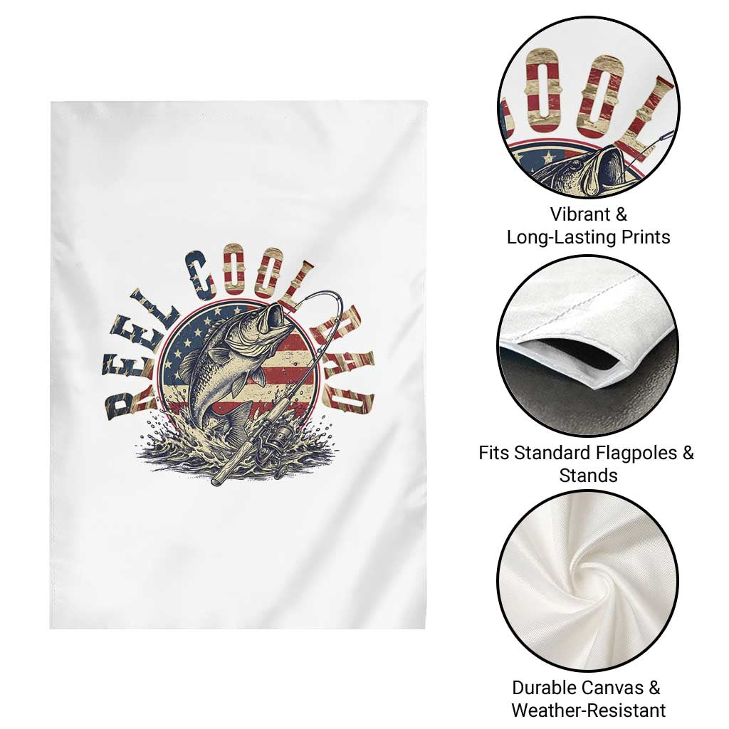 Reel Cool Dad Graphic Garden Flag 4th Of July Fishing Patriotic Dad TS12 Print Your Wear