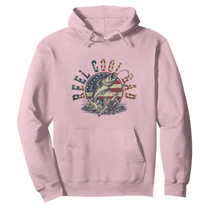 Reel Cool Dad Graphic Hoodie 4th Of July Fishing Patriotic Dad TS12 Light Pink Print Your Wear