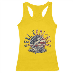 Reel Cool Dad Graphic Racerback Tank Top 4th Of July Fishing Patriotic Dad TS12 Daisy Print Your Wear