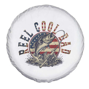Reel Cool Dad Graphic Spare Tire Cover 4th Of July Fishing Patriotic Dad TS12 Print Your Wear