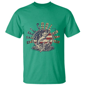 Reel Cool Dad Graphic T Shirt 4th Of July Fishing Patriotic Dad TS12 Irish Green Print Your Wear
