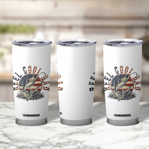 Reel Cool Dad Graphic Tumbler Cup 4th Of July Fishing Patriotic Dad TS12 Print Your Wear
