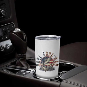 Reel Cool Dad Graphic Tumbler Cup 4th Of July Fishing Patriotic Dad TS12 Print Your Wear
