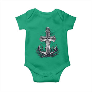 Faith Family Fishing Jesus Cross Anchor Baby Onesie Funny Christian Fisherman TS12 Irish Green Print Your Wear