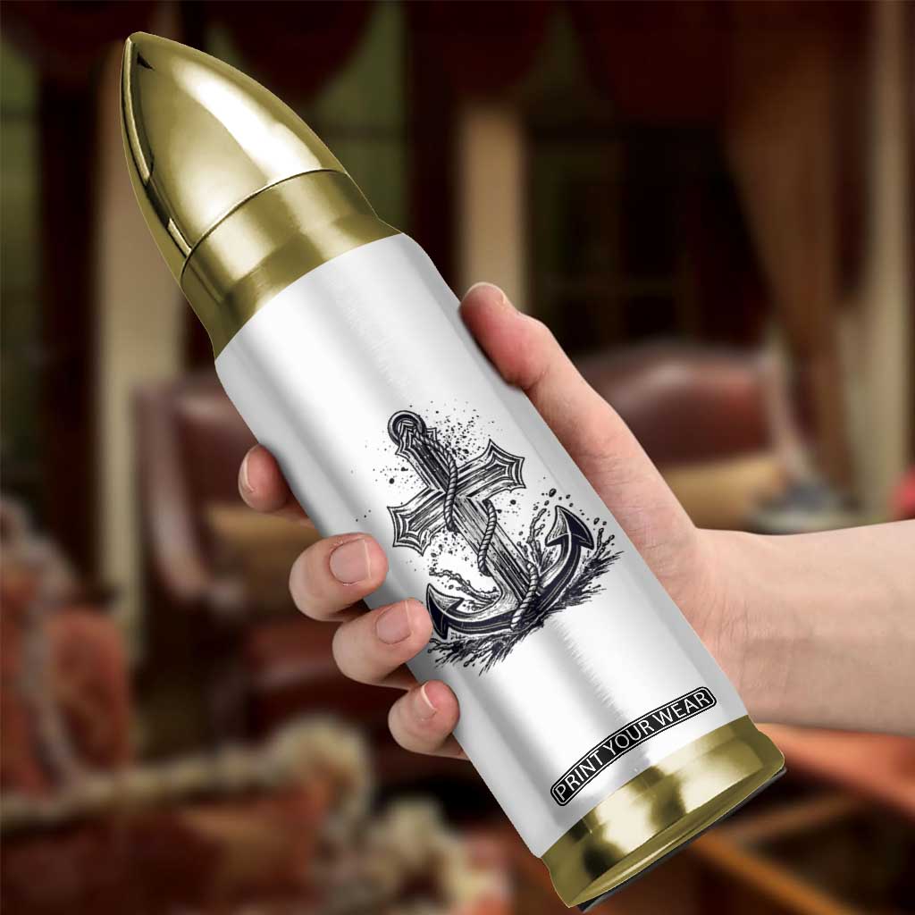 Faith Family Fishing Jesus Cross Anchor Bullet Tumbler Funny Christian Fisherman TS12 Print Your Wear