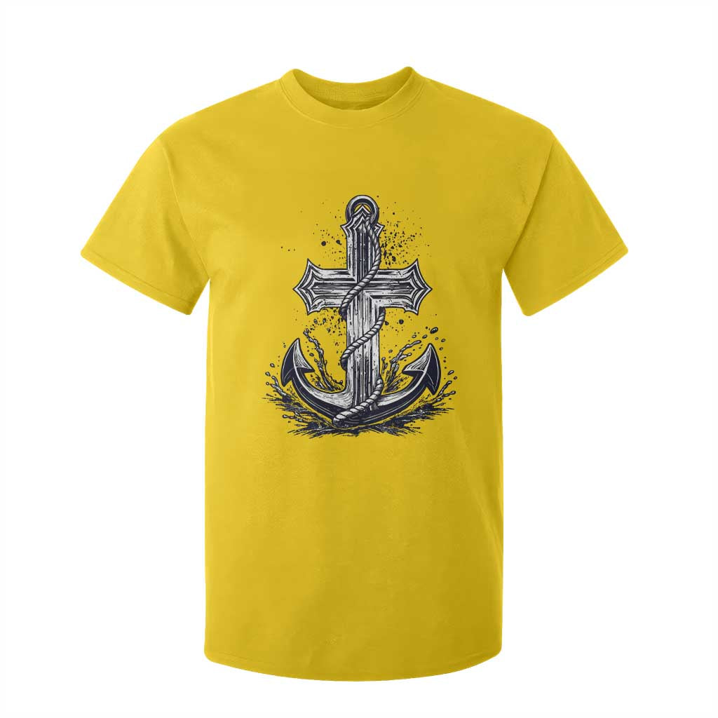 Faith Family Fishing Jesus Cross Anchor T Shirt For Kid Funny Christian Fisherman TS12 Daisy Print Your Wear