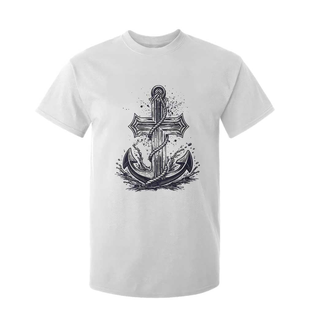 Faith Family Fishing Jesus Cross Anchor T Shirt For Kid Funny Christian Fisherman TS12 White Print Your Wear