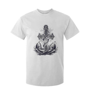 Faith Family Fishing Jesus Cross Anchor T Shirt For Kid Funny Christian Fisherman TS12 White Print Your Wear