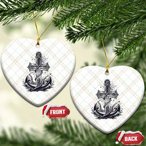 Faith Family Fishing Jesus Cross Anchor Ceramic Ornament Funny Christian Fisherman TS12 Print Your Wear