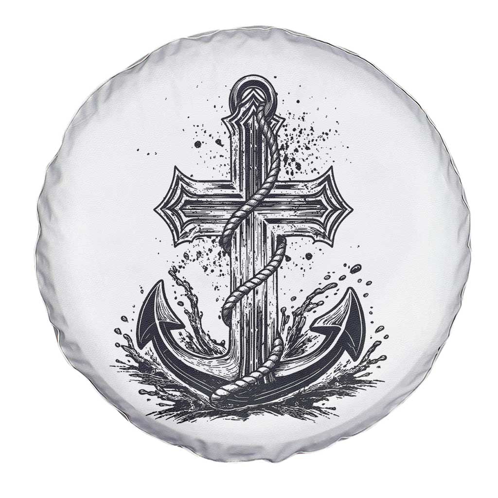 Faith Family Fishing Jesus Cross Anchor Spare Tire Cover Funny Christian Fisherman TS12 Print Your Wear