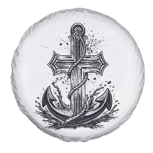 Faith Family Fishing Jesus Cross Anchor Spare Tire Cover Funny Christian Fisherman TS12 Print Your Wear