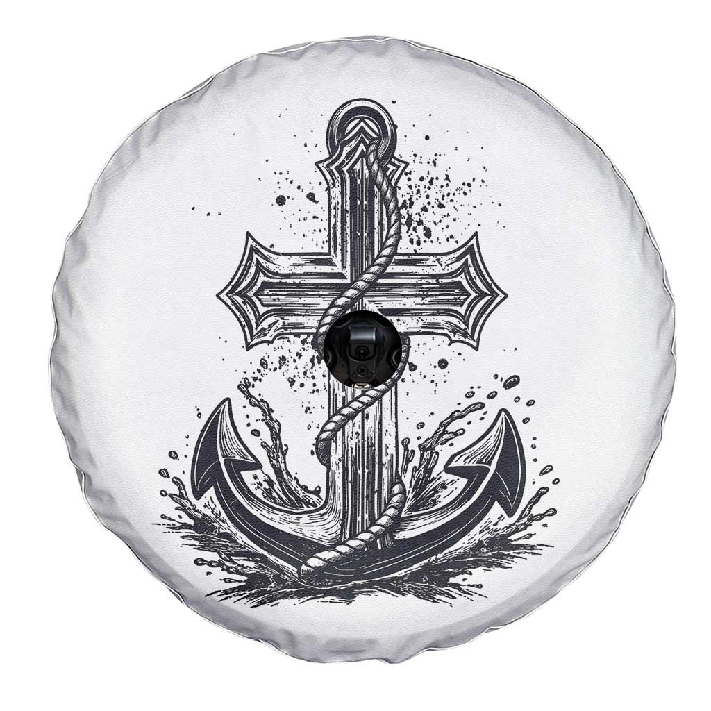 Faith Family Fishing Jesus Cross Anchor Spare Tire Cover Funny Christian Fisherman TS12 Print Your Wear