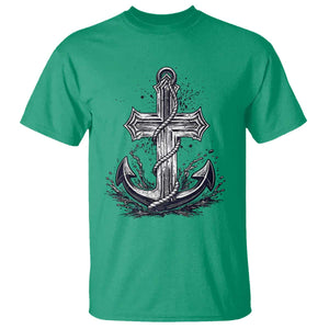 Faith Family Fishing Jesus Cross Anchor T Shirt Funny Christian Fisherman TS12 Irish Green Print Your Wear