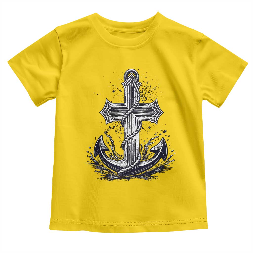 Faith Family Fishing Jesus Cross Anchor Toddler T Shirt Funny Christian Fisherman TS12 Daisy Print Your Wear