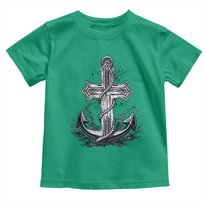 Faith Family Fishing Jesus Cross Anchor Toddler T Shirt Funny Christian Fisherman TS12 Irish Green Print Your Wear