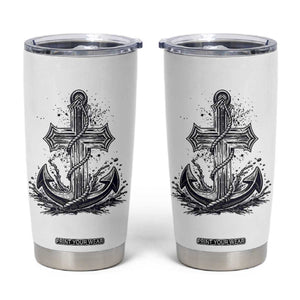 Faith Family Fishing Jesus Cross Anchor Tumbler Cup Funny Christian Fisherman TS12 White Print Your Wear