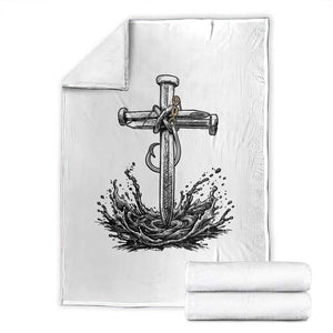 Faith Family Fishing Throw Blanket Christian Jesus Cross Fathers Day Gift
