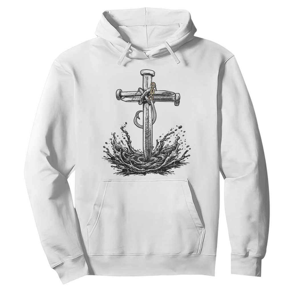 Faith Family Fishing Hoodie Christian Jesus Cross Fathers Day Gift TS12 White Print Your Wear