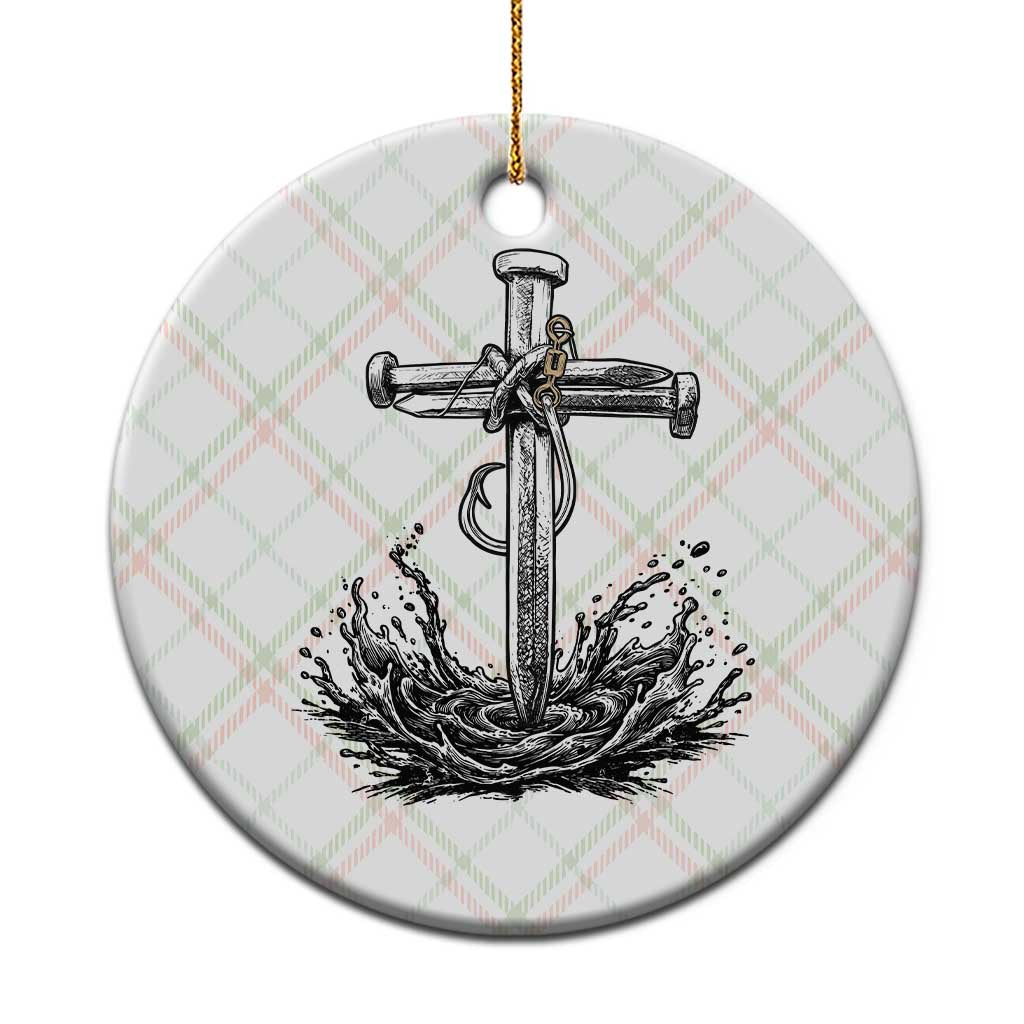 Faith Family Fishing Ceramic Ornament Christian Jesus Cross Fathers Day Gift TS12 1pc Christmas Plaid Print Your Wear