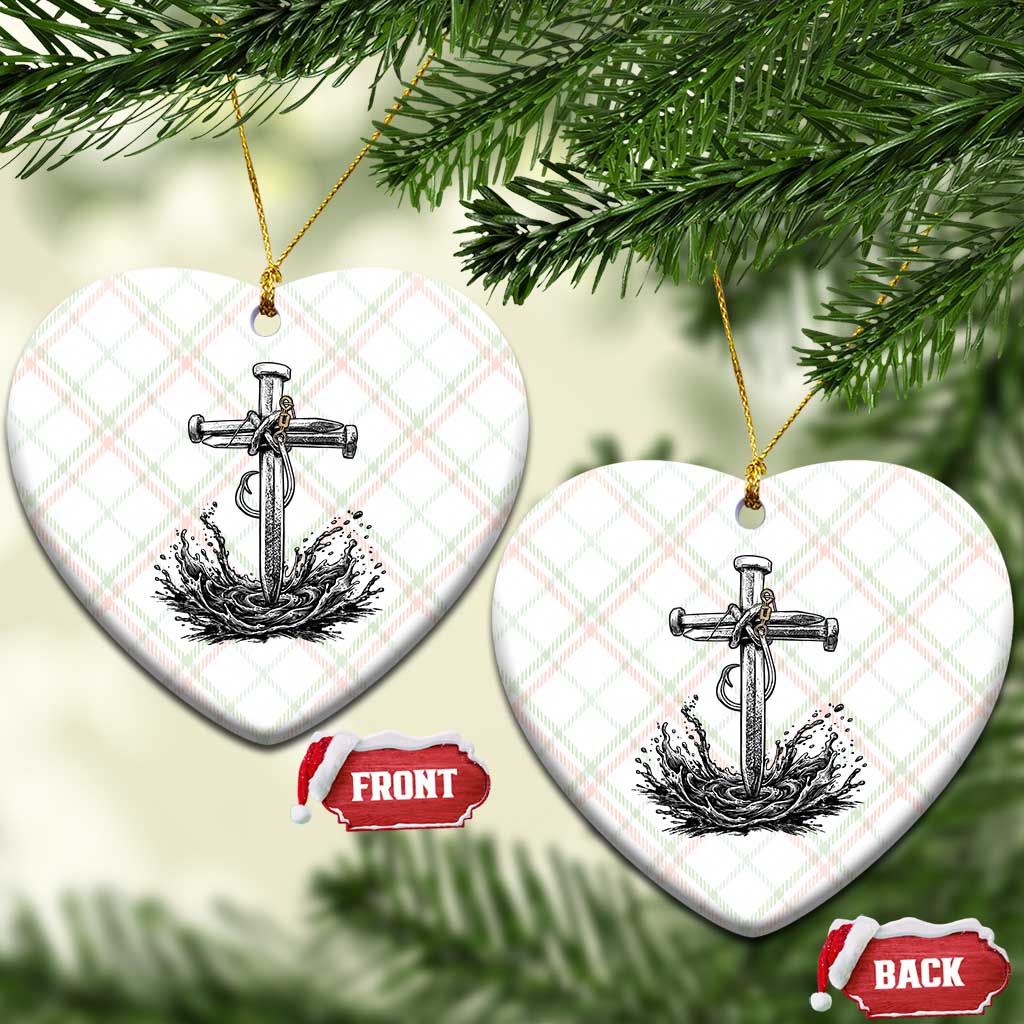 Faith Family Fishing Ceramic Ornament Christian Jesus Cross Fathers Day Gift TS12 Print Your Wear