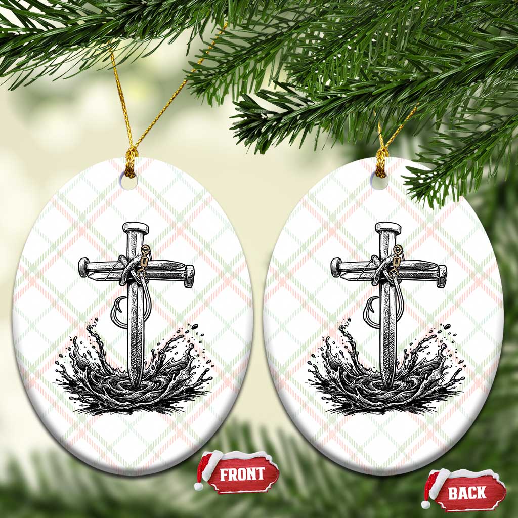 Faith Family Fishing Ceramic Ornament Christian Jesus Cross Fathers Day Gift TS12 Print Your Wear