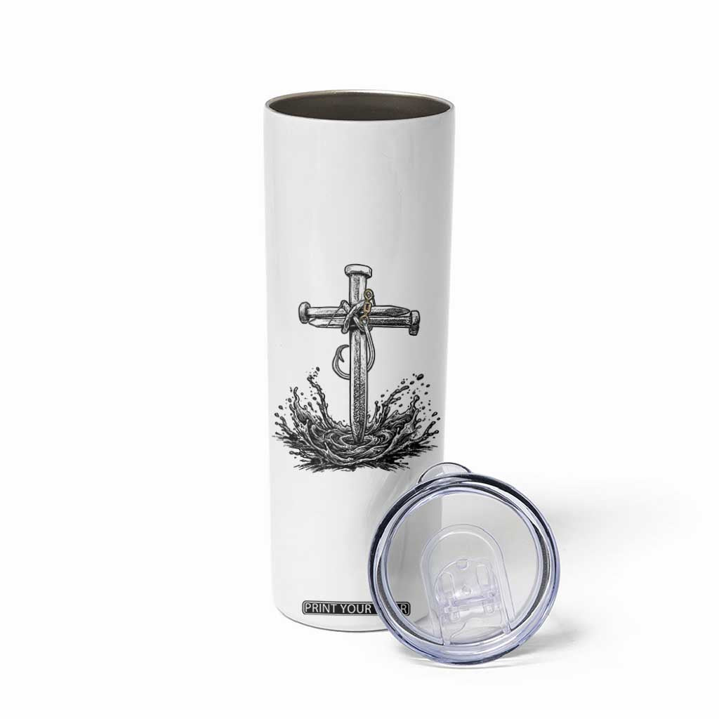 Faith Family Fishing Skinny Tumbler Christian Jesus Cross Fathers Day Gift TS12 Print Your Wear
